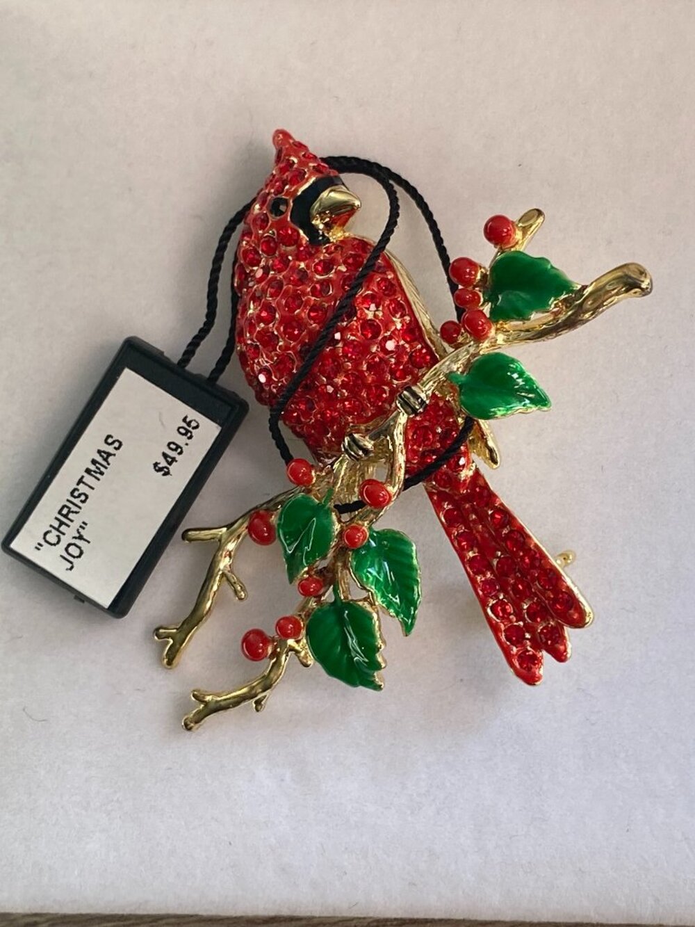 Fifth Avenue FAC Swarovski Crystal Red Cardinal Brooch Pin NWT - Picture 3 of 8